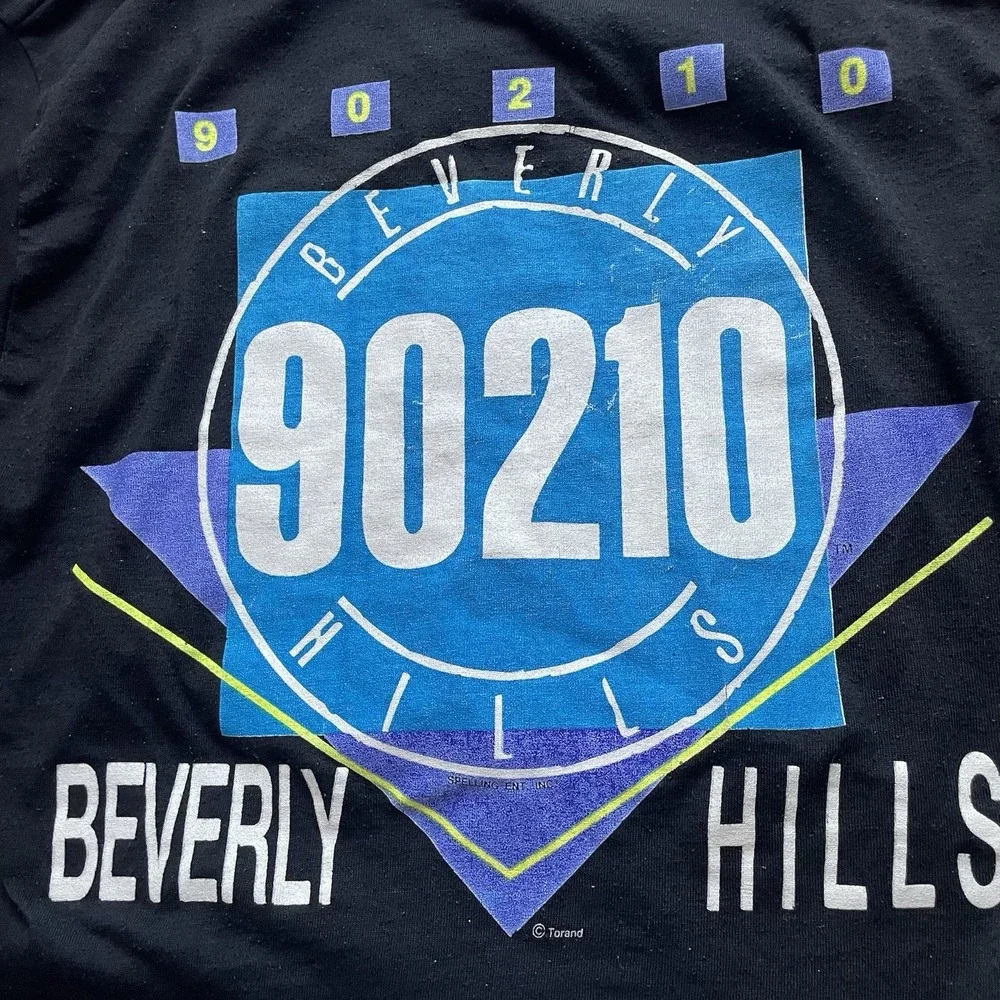 Vintage 90s Beverly Hills 90210‎ Black and Gray Pajama Set, L
